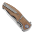 Reate Mini Crossroads sulankstomas peilis, Brown Micarta
