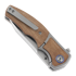 Reate Mini Crossroads 折叠刀, Brown Micarta