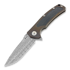 Reate Mini Horizon 折叠刀, Damascus, CF, acidwash