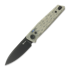 Reate PL-6 折叠刀, Green/Black Micarta, Black PVD