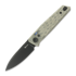 Coltello pieghevole Reate PL-6, Green/Black Micarta, Black PVD