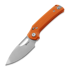 Reate PL-XE 折叠刀, Orange G-10, Stonewashed