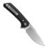 Reate PL-XF Black Aluminum kääntöveitsi, Satin/Stonewash