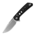 Couteau pliant Reate PL-XF Black Micarta/G-10, Stonewash