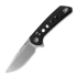 Reate PL-XF Black Micarta/G-10 sulankstomas peilis, Stonewash