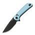 Reate PL-XF Blue Aluminum kääntöveitsi, Black PVD