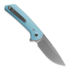 Reate PL-XF Blue Aluminum sulankstomas peilis, Satin/Stonewash