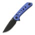 Reate PL-XF Blue G-10 sulankstomas peilis, Black PVD
