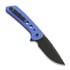 Reate PL-XF Blue G-10 sulankstomas peilis, Black PVD