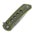 Reate PL-XF Green Micarta/Black G-10 sulankstomas peilis, Stonewash