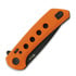 Reate PL-XF Orange G-10 sulankstomas peilis, Black PVD