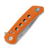 Reate PL-XF Orange G-10 kääntöveitsi, Stonewash