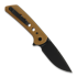 Reate PL-XF Tan G-10 folding knife, PVD