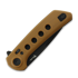 Reate PL-XF Tan G-10 folding knife, PVD