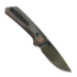 Coltello pieghevole Reate PL-XT Damascus, Red/Black Micarta