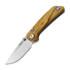 Couteau pliant Reate PL-XT, Olive Wood, Stonewashed