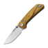 Reate PL-XT sulankstomas peilis, Olive Wood, Stonewashed