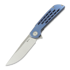Reate Remedy összecsukható kés, Blue Satin Titanium, Satin