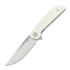 Reate Remedy összecsukható kés, White Glass FatCarbon, Satin
