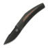 Reate Small Krypton sulankstomas peilis, Black Ti/Lava Flow CF, Black PVD