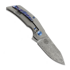 Reate T2500 Damasteel sulankstomas peilis, Titanium & Mokuti