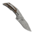 Reate T3000 Damasteel kääntöveitsi, Burlap Micarta