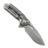 Coltello pieghevole Reate T600 Bead Blast Ti & Green Zirconium/BB, Frosted Satin