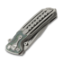 Reate T600 Bead Blast Ti & Green Zirconium/BB folding knife, Frosted Satin