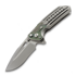 Coltello pieghevole Reate T600 Bead Blast Ti & Green Zirconium, Frosted Satin
