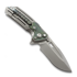 Coltello pieghevole Reate T600 Bead Blast Ti & Green Zirconium, Frosted Satin
