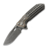 Reate T600 Darkwash Titanium & Copper 折叠刀, Acid Washed