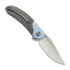 Couteau pliant Reate TF-4, Blue Crystallized Titanium & Carbon Fiber, Satin