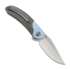 Couteau pliant Reate TF-4, Blue Crystallized Titanium & Carbon Fiber, Satin