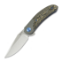 Couteau pliant Reate TF-4, Polished Zirconium & Gold Camo FatCarbon, Satin