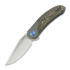 Couteau pliant Reate TF-4, Polished Zirconium & Gold Camo FatCarbon, Satin
