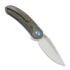 Couteau pliant Reate TF-4, Polished Zirconium & Gold Camo FatCarbon, Satin