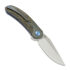 Couteau pliant Reate TF-4, Polished Zirconium & Gold Camo FatCarbon, Satin