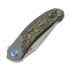 Couteau pliant Reate TF-4, Polished Zirconium & Gold Camo FatCarbon, Satin