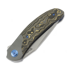 Couteau pliant Reate TF-4, Polished Zirconium & Gold Camo FatCarbon, Satin