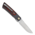 Reate Tribute Zirconium Bolster 折叠刀, fat red carbon, satin