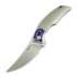 Reate Velocity sulankstomas peilis, Bead Blast Titanium/Zircuti, Hand Satin