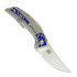 Reate Velocity sulankstomas peilis, Bead Blast Titanium/Zircuti, Hand Satin