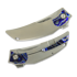 Reate Velocity sulankstomas peilis, Bead Blast Titanium/Zircuti, Hand Satin