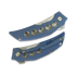 Reate Velocity sulankstomas peilis, Blue Titanium/Bronze Holes, Satin