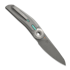 Reate VK-TRON Bead Blast & Crystalized Ti with Grooves folding knife, Darkwashed