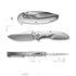 Remette Cool Whale RTCL-T1 sulankstomas peilis