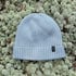 Retki 100% Merino rib one size beanie, grey
