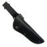 Rokka Korpisoturi kniv, black, leather sheath