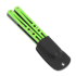 Balisong Ryworx Setsuna Drop Point, neon green