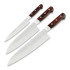 Sakai Takayuki Gyuto, Santoku, and Petty Japanese Kitchen Chef Knives Set